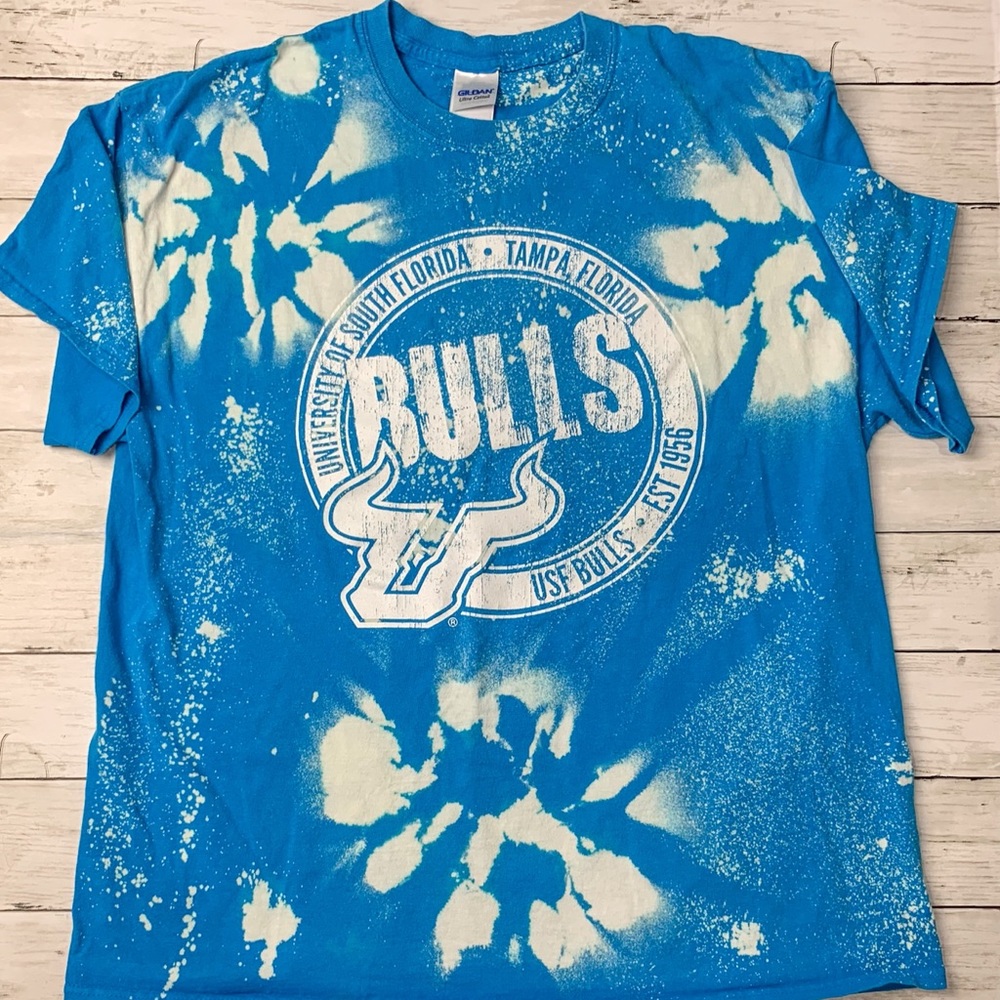 USF Bulls Bleached Shirt. Blue. Sz. XL.